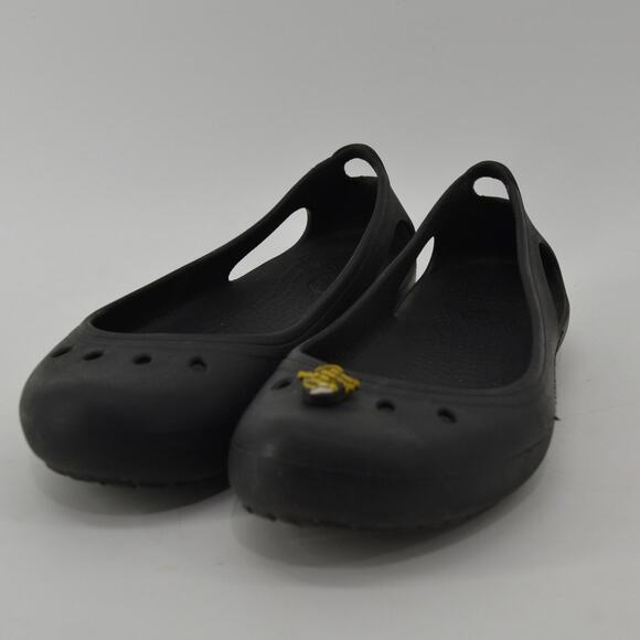 Crocs Womens Sz 8 Alice Work Flats Classic Comfort Black - Picture 3 of 14